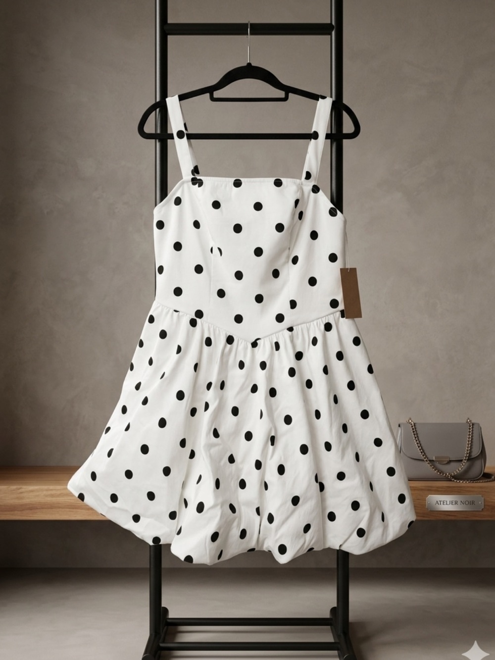 Classic Black & White Polka